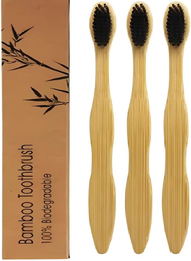 AKKIAGRO Natural Bamboo Toothbrush, [Pack of 4] - Image 1